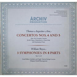 Thomas Arne / William Boyce Concertos Nos. 4 & 5 / 3 Symphonies In 8 Parts