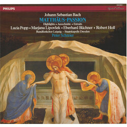 Johann Sebastian Bach / Lucia Popp / Marjana Lipovšek / Eberhard Büchner / Robert Holl / Rundfunkchor Leipzig / Staatskapelle Dresden / Peter Schreier