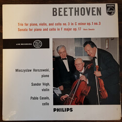 Ludwig Van Beethoven / Mieczyslaw Horszowski / Sándor Végh / Pablo Casals Trio For Piano, Violin And 'Cello, No.3 In C Minor, Op.1, No.3 - Sonata For 