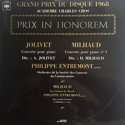 André Jolivet / Darius Milhaud / Philippe Entremont / Orchestre De La Société Des Concerts Du Conservatoire Concerto Pour Piano / Concerto Pour Piano 