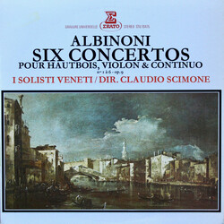 Tomaso Albinoni / I Solisti Veneti / Claudio Scimone Six Concertos Pour Hautbois, Violon & Continuo - N.os 1 A 6 - Op.9