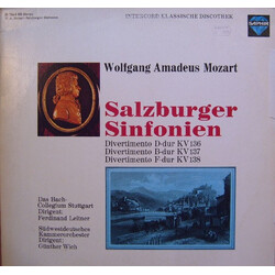 Wolfgang Amadeus Mozart / Bachcollegium Stuttgart / Ferdinand Leitner / Südwestdeutsches Kammerorchester / Günther Wich Salzburger Sinfonien