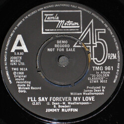 Jimmy Ruffin I'll Say Forever My Love / It's Wonderful (To Be Loved By You)