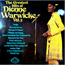 Dionne Warwick The Greatest Hits Of Dionne Warwicke Vol. 2