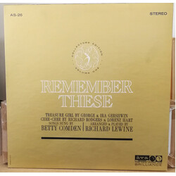 Betty Comden / Richard Lewine Remember These
