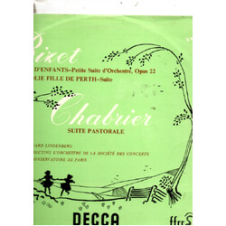 Emmanuel Chabrier / Georges Bizet / Orchestre De La Société Des Concerts Du Conservatoire / Edouard Lindenberg Suite Pastorale / Jeux D'enfants, La Jo
