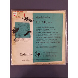 Felix Mendelssohn-Bartholdy / Isobel Baillie / Gladys Ripley / James Johnston (8) / Harold Williams (3) / Sir Malcolm Sargent Elijah Op. 70