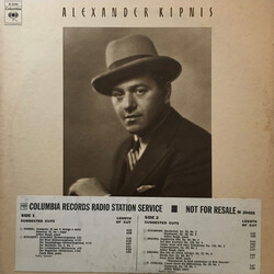 Alexander Kipnis Great Performances Of Works By Brahms, Handel, Schubert, Schumann, Richard Strauss