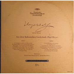 Hugo Wolf / Paul Heyse / Dietrich Fischer-Dieskau / Hertha Klust Aus Dem Italienisches Liederbuch