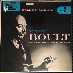 Johannes Brahms / Sir Adrian Boult / The Philharmonic Promenade Orchestra Of London Symphony No.2 In D Major. Op. 73
