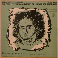 Ludwig van Beethoven / Budapest String Quartet The Complete String Quartets Of Ludwig van Beethoven - Quartet N. 8 In E Minor, Op. 59, No. 2 ("Rasoumo