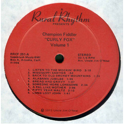 Curly Fox Champion Fiddler Volume 1