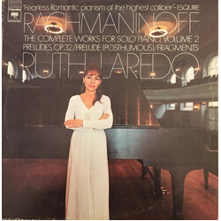 Ruth Laredo Rachmaninoff, The Complete Works For Solo Piano, Volume 2, Ruth Laredo