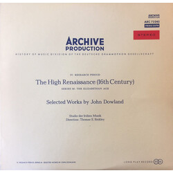 Studio Der Frühen Musik / Thomas Binkley Selected Works by John Dowland