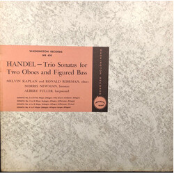 Georg Friedrich Händel / Melvin Kaplan / Ronald Roseman / Morris Newman / Albert Fuller Trio Sonatas For Two Oboes And Figured Bass