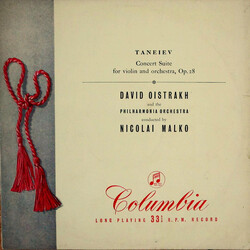 David Oistrach / Philharmonia Orchestra / Nicolai Malko / Sergey Ivanovich Taneyev Concert Suite For Violin And Orchestra