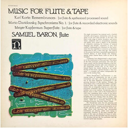 Samuel Baron/Karl Korte/Mario Davidovsky/Meyer Kupferman Music For Flute & Tape