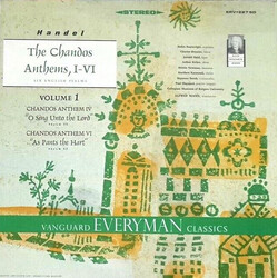 Georg Friedrich Händel / The Collegium Musicum Of Rutgers University / Alfred Mann The Chandos Anthems, I-VI, Volume 1