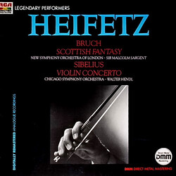 Jascha Heifetz / Max Bruch / Jean Sibelius / Sir Malcolm Sargent / Walter Hendl Scottish Fantasy Op.46 - Concerto For Violin And Orchestra In D Minor 