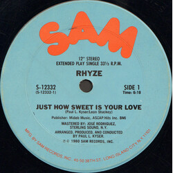 Rhyze Just How Sweet Is Your Love Vinyl