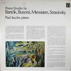 Béla Bartók / Ferruccio Busoni / Olivier Messiaen / Igor Stravinsky / Paul Jacobs (3) Piano Etudes