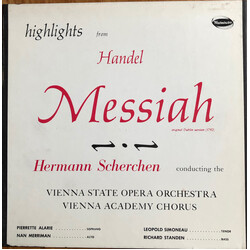 Georg Friedrich Händel / Wiener Akademie Kammerchor / Orchester Der Wiener Staatsoper / Hermann Scherchen Highlights From Handel's Messiah Vinyl LP US