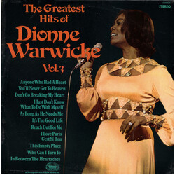Dionne Warwick The Greatest Hits Of Dionne Warwicke Vol. 3
