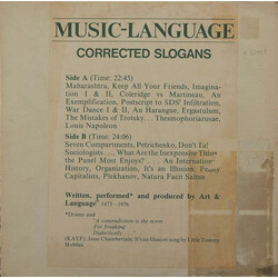 Art & Language Music-Language: Corrected Slogans
