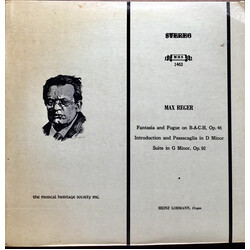 Max Reger / Heinz Lohmann Fantasia And Fugue On B-A-C-H, Op. 46 / Introduction And Passacaglia In D Minor / Suite In G Minor, Op. 92