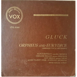 Christoph Willibald Gluck / Alice Raveau Orpheus And Eurydice