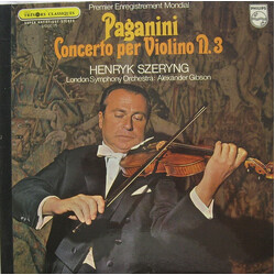 Niccolò Paganini / Henryk Szeryng / The London Symphony Orchestra / Alexander Gibson Concerto Per Violino N. 3 (Premier Enregistrement Mondial)