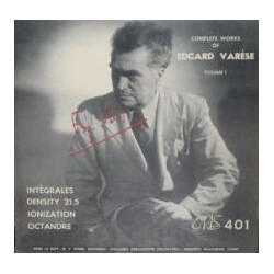 Edgard Varèse Complete Works Of Edgard Varèse, Volume 1