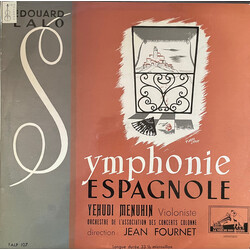 Édouard Lalo / Yehudi Menuhin / L'Orchestre De L'Association Des Concerts Colonne / Jean Fournet Symphonie Espagnole Op. 21
