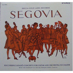 Andrés Segovia / Luigi Boccherini / Gaspar Cassadó / Johann Sebastian Bach / Enrique Jordá / Symphony Of The Air Concerto For Guitar And Orchestra In 