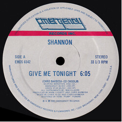 Shannon Give Me Tonight