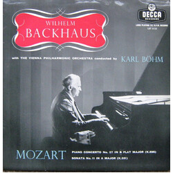 Wolfgang Amadeus Mozart / Wilhelm Backhaus / Wiener Philharmoniker / Karl Böhm Piano Concerto No. 27 In B Flat Major (K.595)/ Sonata No. 11 In A Major