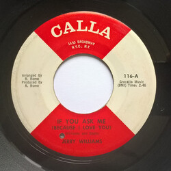 Jerry Williams Jr. If You Ask Me (Because I Love You) / Just What Do You Plan To Do About It Vinyl
