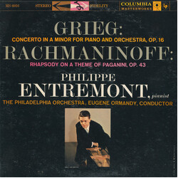 Edvard Grieg / Sergei Vasilyevich Rachmaninoff / Philippe Entremont / The Philadelphia Orchestra / Eugene Ormandy Concerto In A Minor For Piano And Or