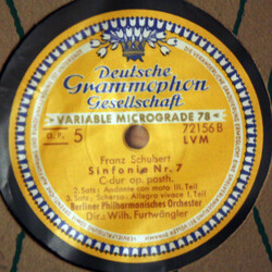 Franz Schubert / Berliner Philharmoniker / Wilhelm Furtwängler Sinfonie Nr. 7 C-Dur, Op. Posth.