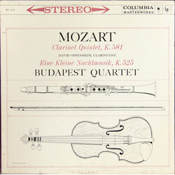 Wolfgang Amadeus Mozart / David Oppenheim / Budapest String Quartet Clarinet Quintet, K. 581 / Eine Kleine Nachtmusik