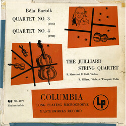 Béla Bartók / Juilliard String Quartet / Robert Mann (4) / Robert Koff / Raphael Hillyer / Arthur Winograd Quartet No. 3 (1927) / Quartet No. 4 (1928)