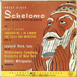 Ernest Bloch / Camille Saint-Saëns / Leonard Rose / The New York Philharmonic Orchestra / Dimitri Mitropoulos Schelomo-Hebraic Rhapsodie For 'Cello An