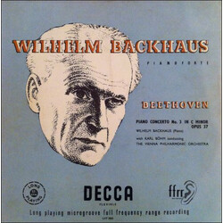 Wilhelm Backhaus / Wiener Philharmoniker / Ludwig van Beethoven Piano Concerto No. 3 In C Minor Opus 37