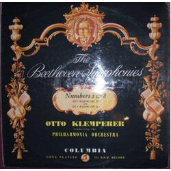 Ludwig van Beethoven / Otto Klemperer / Philharmonia Orchestra The Beethoven Symphonies Numbers 1 & 8 In C Major, Op. 21 And In F Major, Op. 93