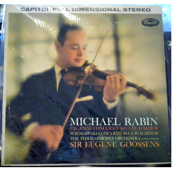 Michael Rabin / Sir Eugene Goossens / Philharmonia Orchestra / Niccolò Paganini / Henryk Wieniawski Concerto No. 1 In D Major - Concerto No.2 In D Min