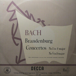 Johann Sebastian Bach / Karl Münchinger / Stuttgarter Kammerorchester Brandenburg Concertos No 1 In F Major / No 5 In D Major