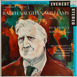 Ralph Vaughan Williams / Sir Adrian Boult / The London Philharmonic Orchestra Symphony No. 9 In E Minor