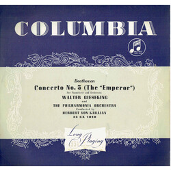 Ludwig Van Beethoven / Walter Gieseking / Philharmonia Orchestra / Herbert Von Karajan Concerto No. 5 (The "Emperor") For Pianoforte And Orchestra