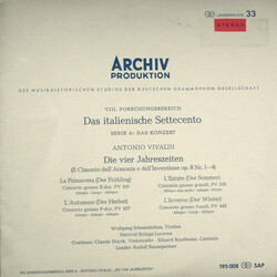 Antonio Vivaldi / Wolfgang Schneiderhan / Festival Strings Lucerne / Claude Starck / Eduard Kaufmann / Rudolf Baumgartner Die Vier Jahreszeiten (Il Ci