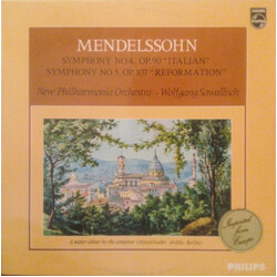 Felix Mendelssohn-Bartholdy / New Philharmonia Orchestra / Wolfgang Sawallisch Symphony No. 4, Op. 90 “Italian” / Symphony No. 5, Op. 107 “Reformation